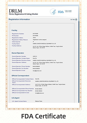 FDA Registration – BHW Medical Equipment