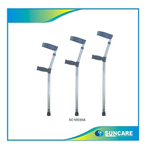 SUNCARE Wholesale Height Adjustable Walking Aim Forearm Crutches Medical Aluminium Elbow Crutch For Adults