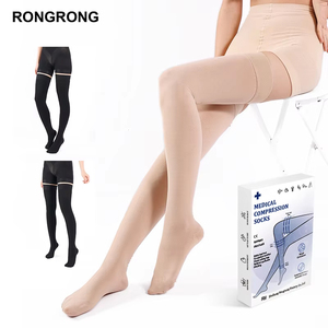 Anti-Slip Silica Support Stockings Class I Thigh High