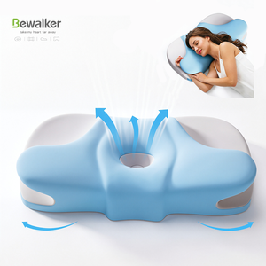 High Quality Orthopedic Ergonomic Contour Cervical Memory Foam Neck Pillow Alien-Shaped Design