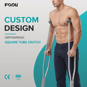 Wholesale Comfortable Adjustable Aluminum Underarm Crutches Axillary Crutches Tube Underarm Crutches For Injuried Elderly