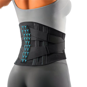 3D Knit Healthcare Breathable Adjustable Compression Double Pull Spandex Nylon Back Lumbar Belt