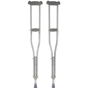 Manufacturer High Quality Aluminum Alloy Axillary Crutches Armpit Crutches Underarm Walk Crutch