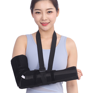 Adjustable Breathable Elbow Immobilizer Arm Brace With Aluminum Hinge