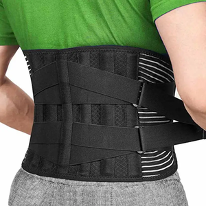 High Quality Nylon Lumbar Belt Elastic Orthopedic Back Brace With Rigid Front and Panels